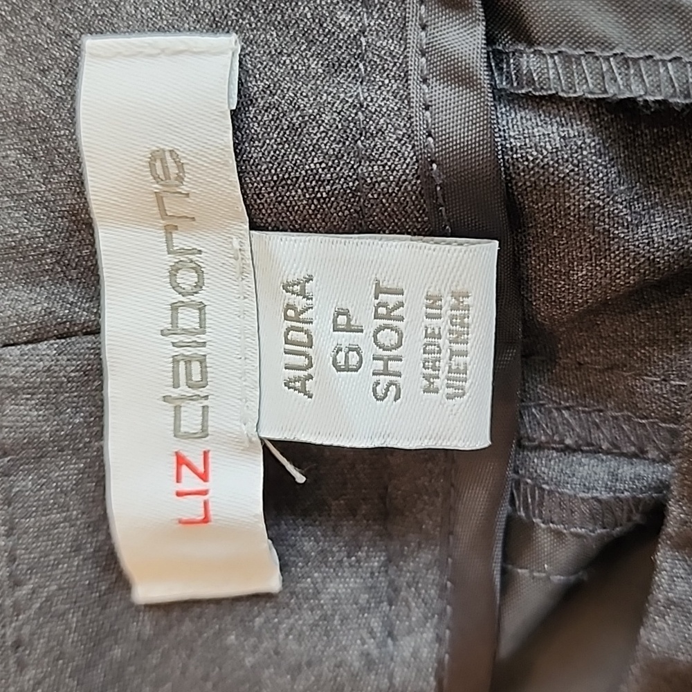 NWT Liz Claiborne Audra Dark Gray Women's Trousers 6PS - Picture 5 of 6